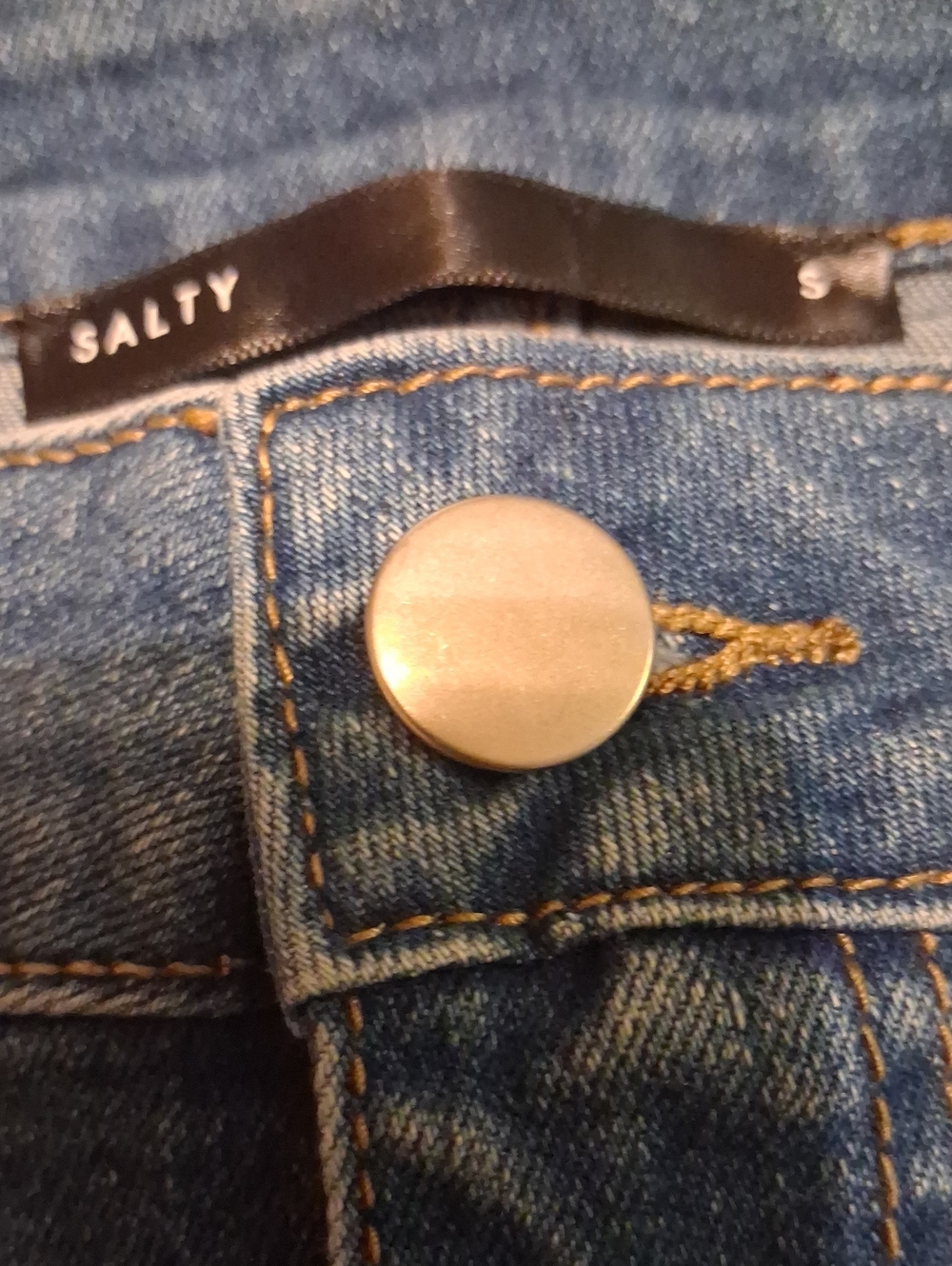 Salty Blue Denim Jeans Skirt Classic Straight Fit sz. Small